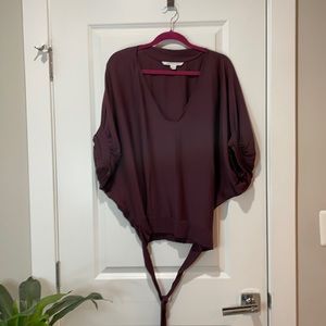 DVF EGGPLANT BLOUSE